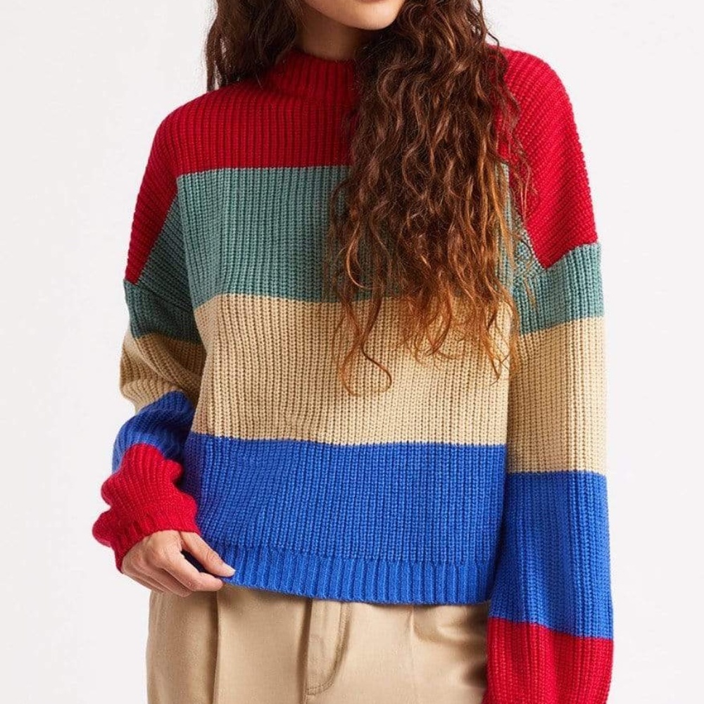 Brixton madero striped sweater